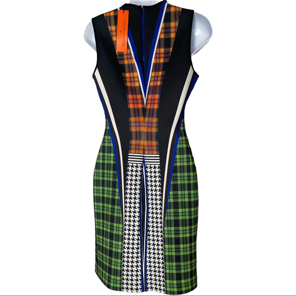 NWT CLOVER CANYON MULTICOLOR DUBLIN NEOPRENE DRESS - Picture 4 of 14